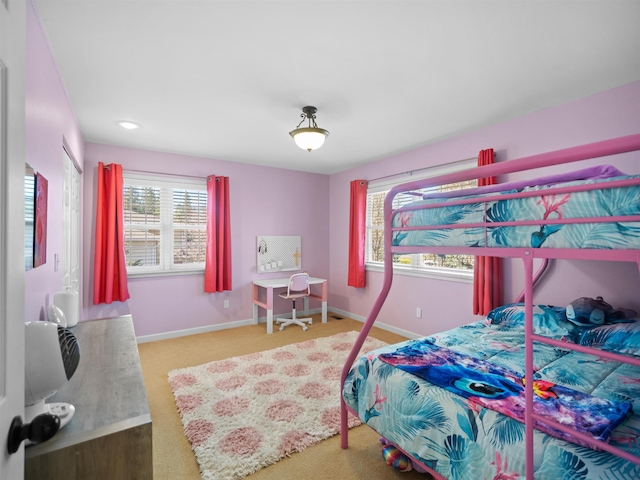 view of carpeted bedroom