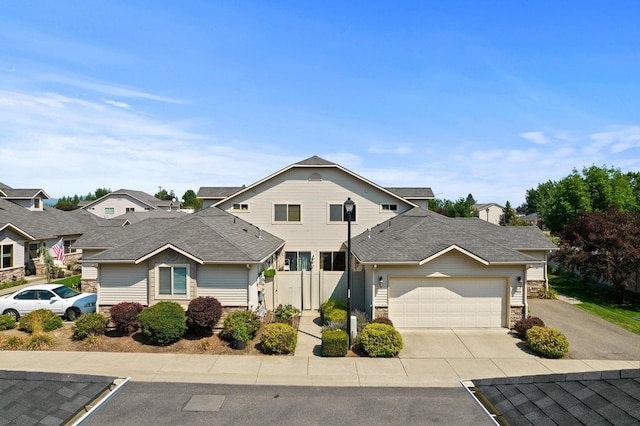 view of front property with a garage