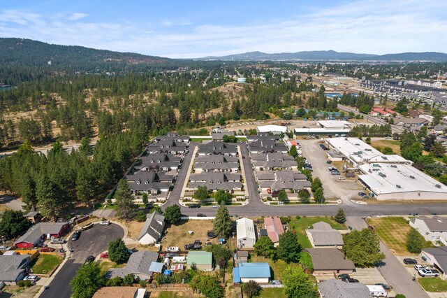 aerial view featuring a mountain view