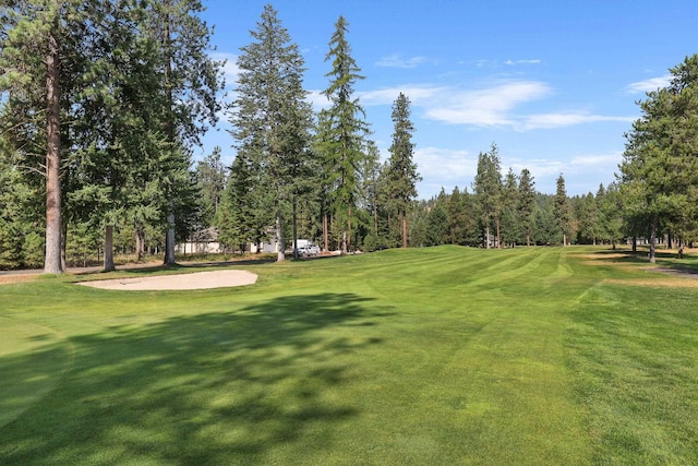 view of home's community with a lawn
