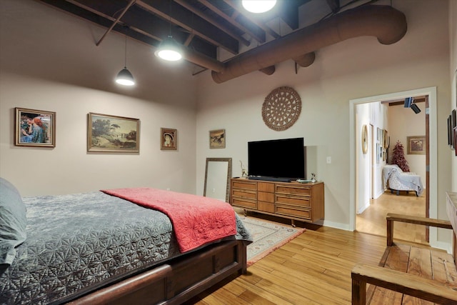 bedroom featuring hardwood / wood-style floors