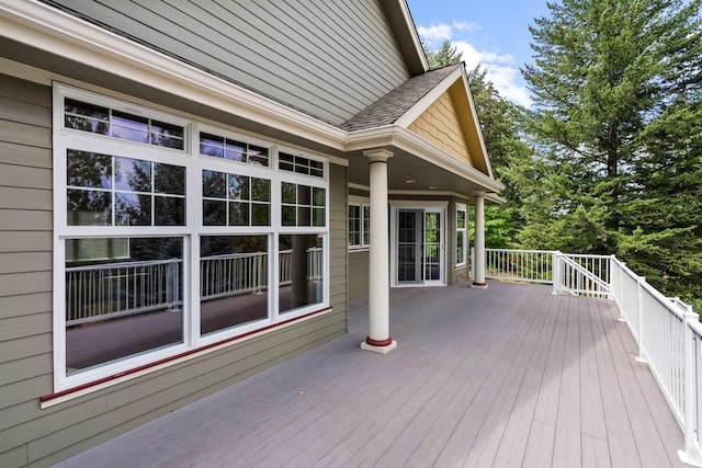 view of wooden deck