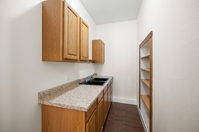 kitchen featuring sink and hardwood / wood-style floors