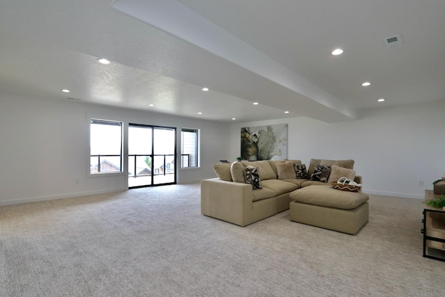 view of carpeted living room