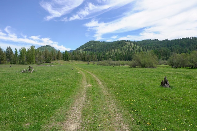 property view of mountains with a rural view