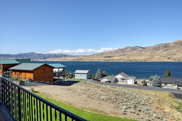 view of water feature featuring a mountain view