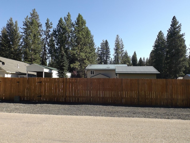 exterior space with fence private yard