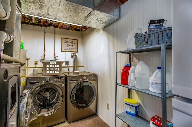 laundry area with separate washer and dryer