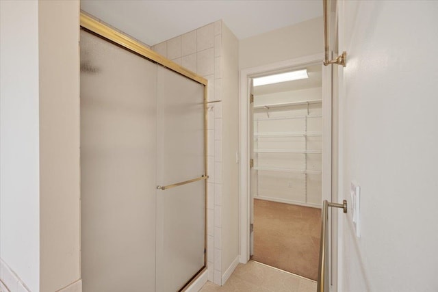 bathroom with an enclosed shower