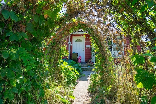 view of doorway to property