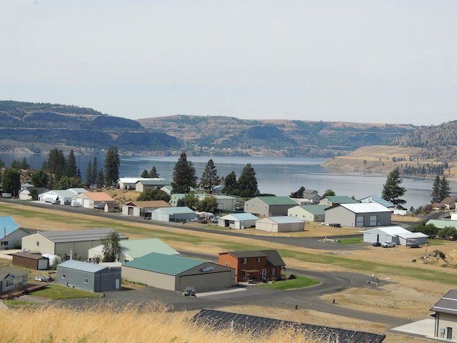 mountain view with a water view