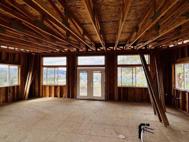 miscellaneous room featuring french doors