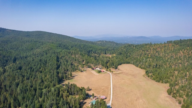 1114 Stohr Rd, Newport, WA 99156 - birds eye view of property with a forest view and a mountain view