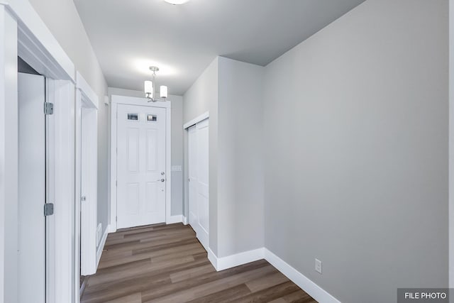 5871 S Sherri Lea Rd, Spokane, WA 99224 - interior space featuring baseboards and dark wood-style flooring