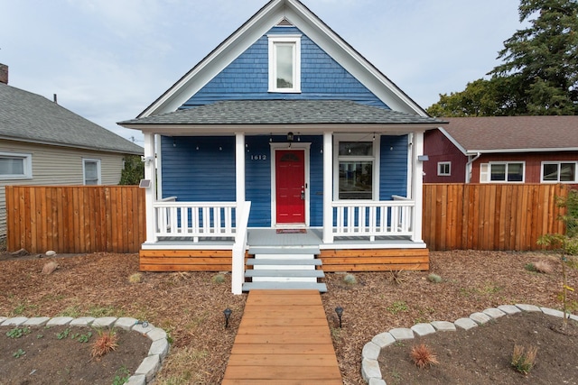 bungalow-style home featuring covered porch