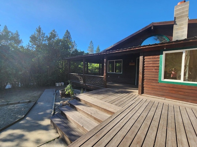 view of wooden terrace