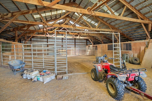 interior space with lofted ceiling