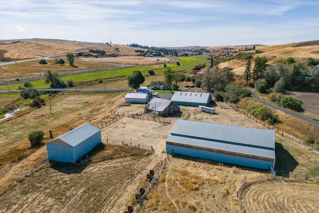 bird's eye view featuring a rural view