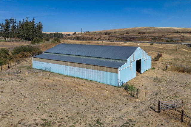 exterior space with a rural view