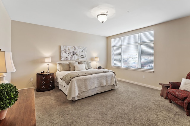 bedroom featuring carpet