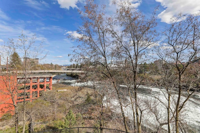 view of yard featuring a water view