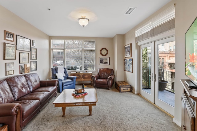 820 N Post St Unit 106, Spokane, WA 99201 - living area with light colored carpet and visible vents