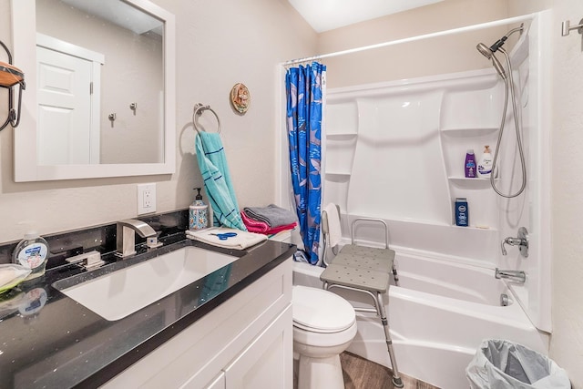 2213 E E Gordon Ave, Spokane, WA 99207 - bathroom with shower / tub combo, toilet, and vanity