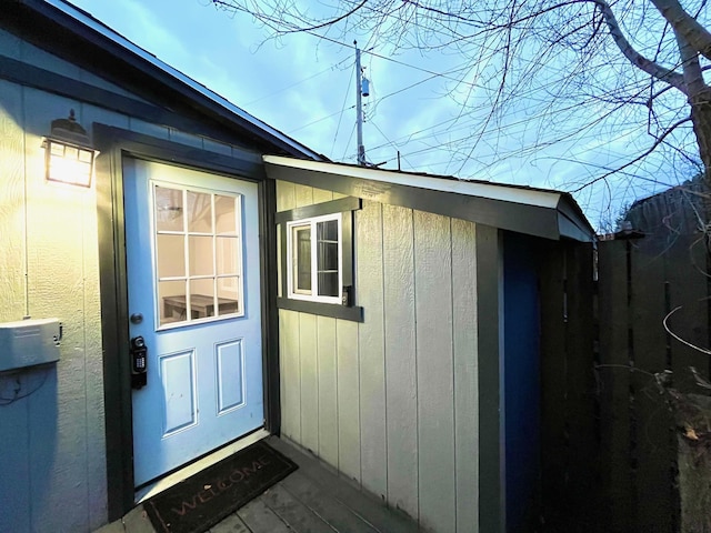 view of outbuilding