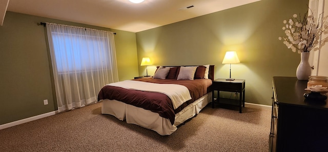 bedroom with carpet floors