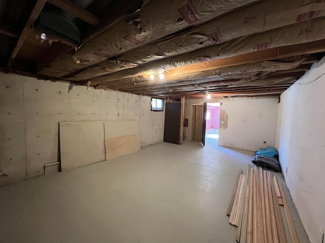 view of basement