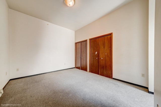 unfurnished bedroom with light carpet