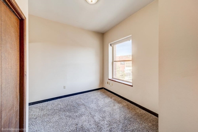 view of carpeted spare room