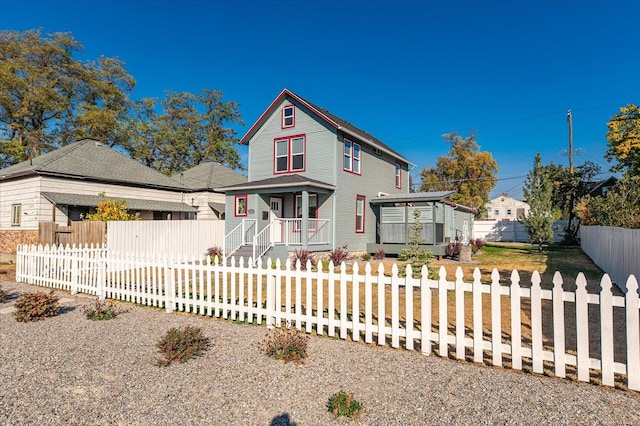 view of front of house featuring covered porch