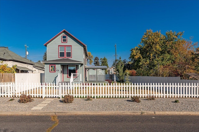 view of front of home with covered porch