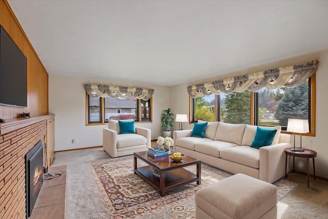 view of carpeted living room