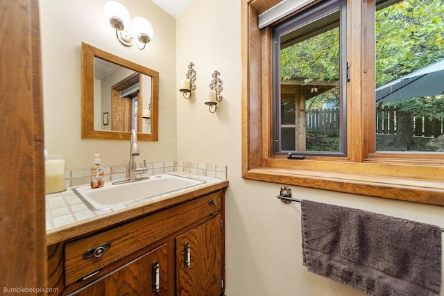 bathroom featuring vanity