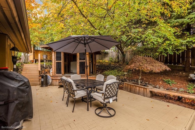 view of patio / terrace with area for grilling