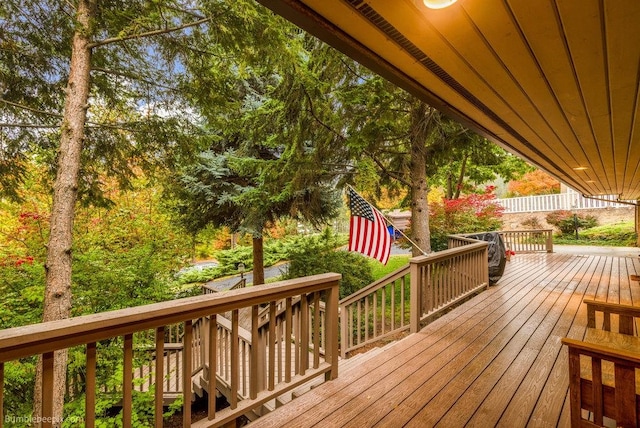 view of wooden terrace