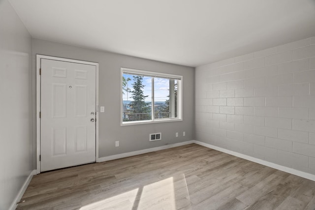 foyer featuring light hardwood / wood-style flooring