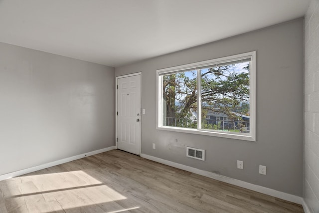 empty room featuring light hardwood / wood-style flooring