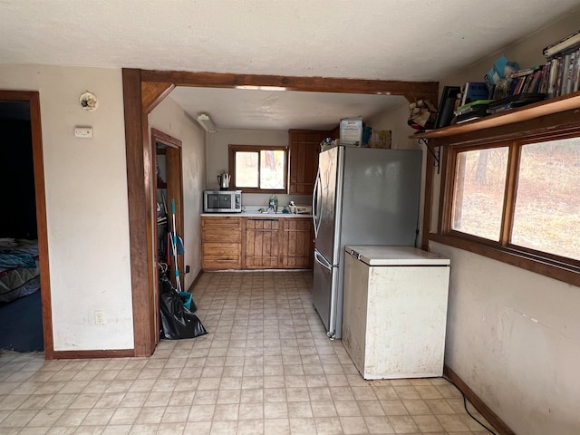 kitchen with appliances with stainless steel finishes