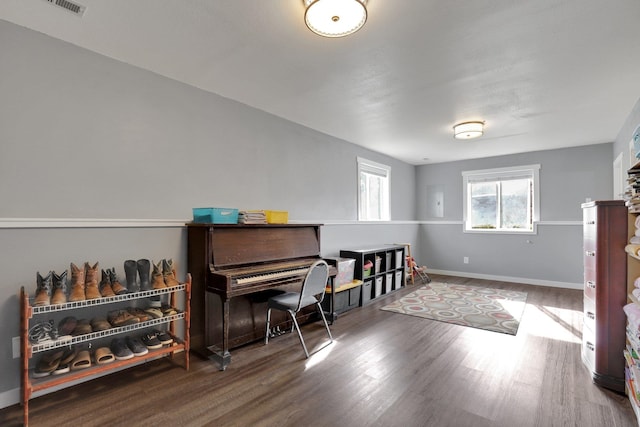 misc room featuring wood-type flooring