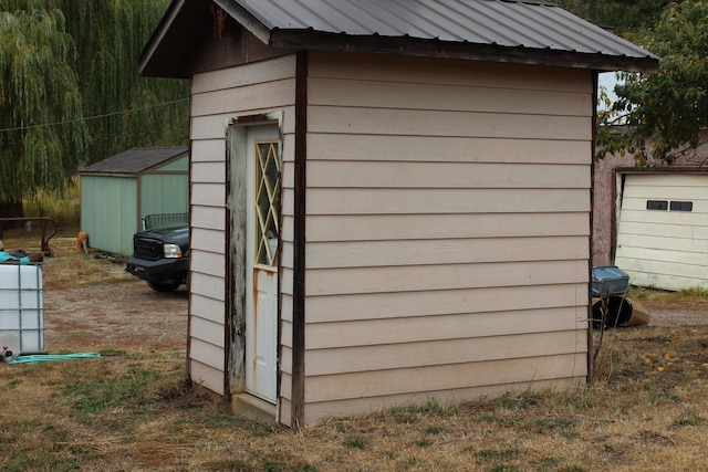 view of shed