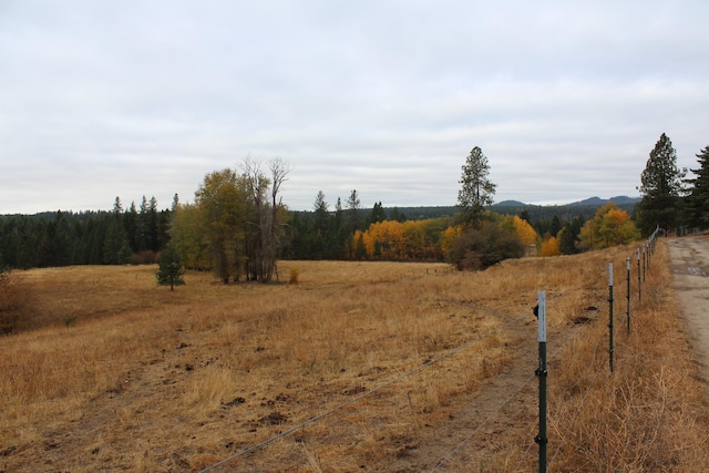 exterior space with a rural view