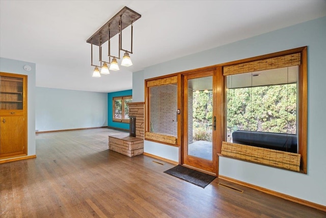 entryway featuring hardwood / wood-style flooring