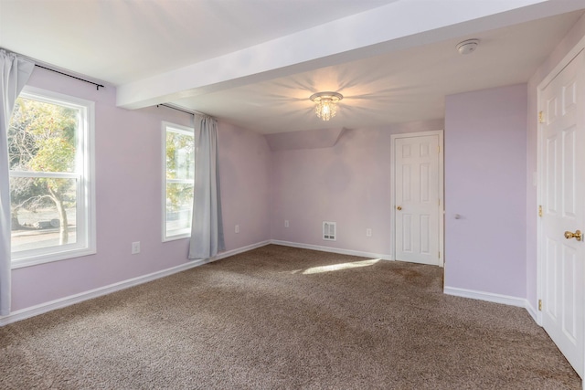 view of carpeted empty room