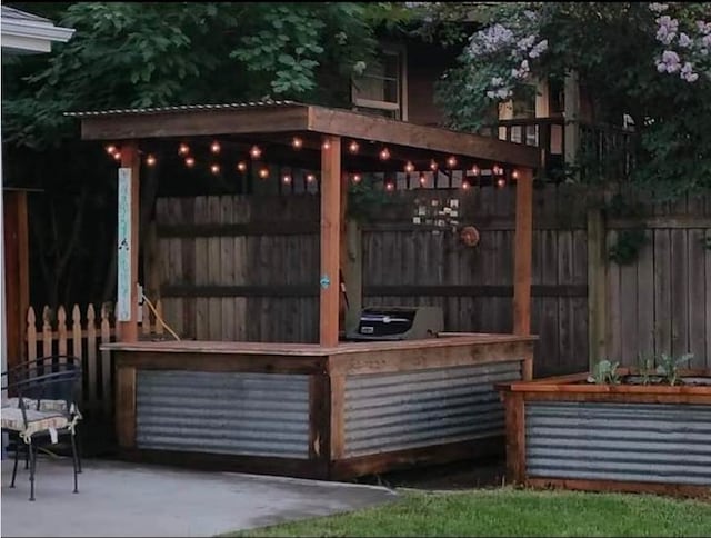 view of gate with a gazebo