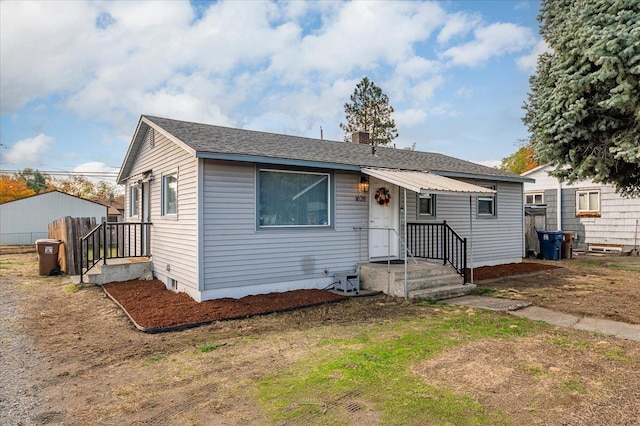 view of bungalow-style house