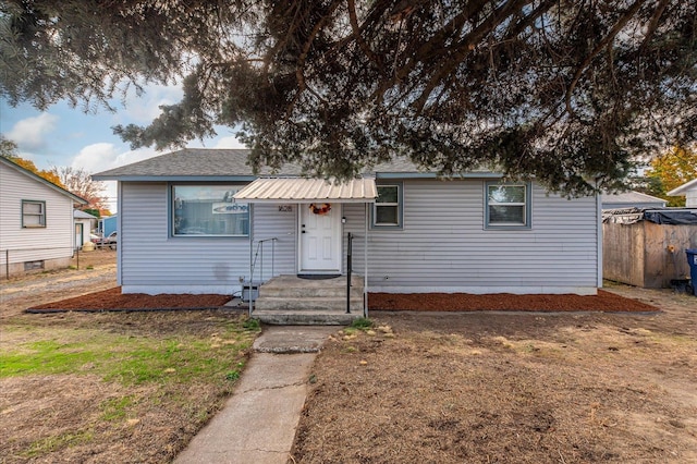 view of front of home with fence