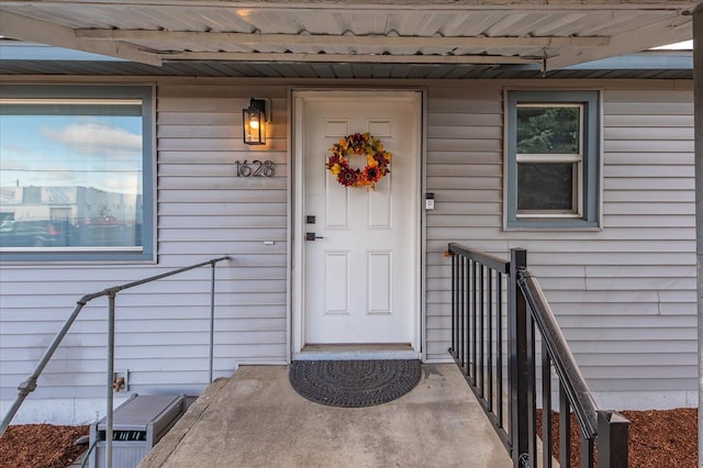 view of doorway to property